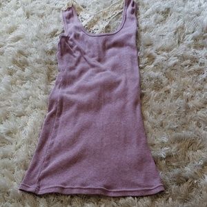 Size M Decree purple tank with crochet detail